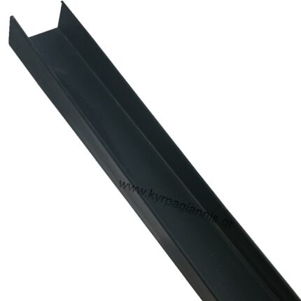 ΠΕΡΙΜΕΤΡΙΚΟ ΠΡΟΦΙΛ υαλότουβλων 6m μαύρο