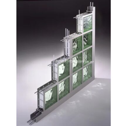 ΠΕΡΙΜΕΤΡΙΚΟ ΠΡΟΦΙΛ υαλότουβλων 6m μαύρο