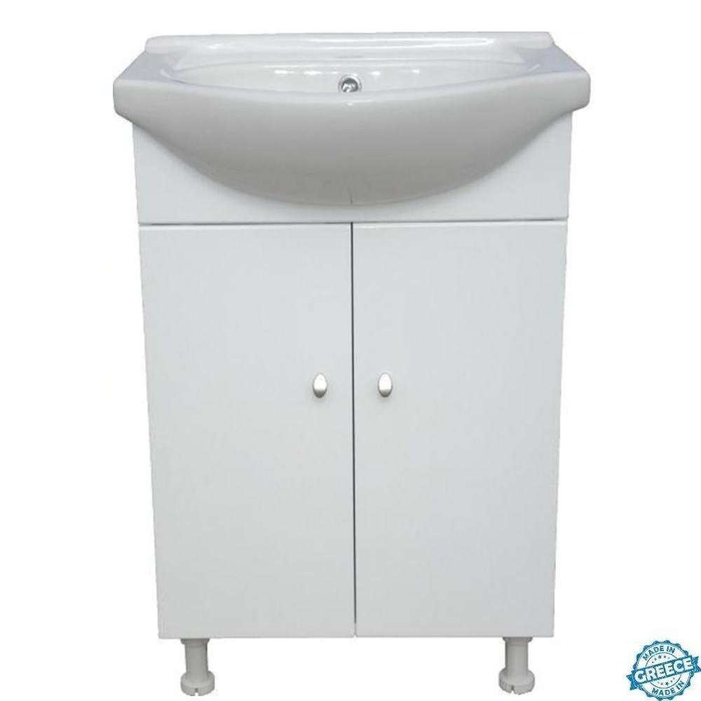 epiplo 85 mdf me niptira l6140 leyko e3 02 055 1.jpg Έπιπλο Μπάνιου Ecoline 85 white mdf