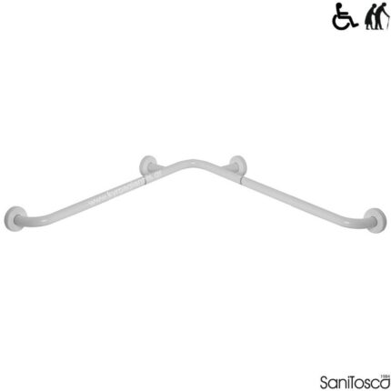 ΛΑΒΗ ΤΟΙΧΟΥ ΓΩΝΙΑΚΗ λευκή 80x80 ΑΜΕΑ Sanitosco (25EK03B2B)