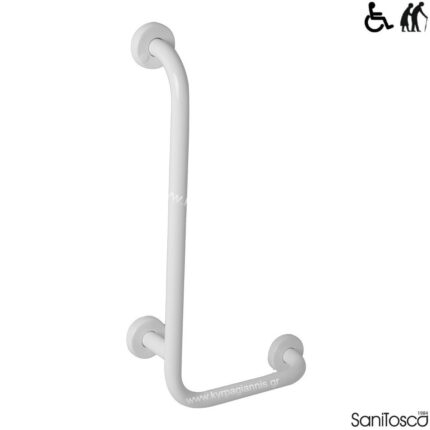 ΛΑΒΗ ΜΠΑΝΙΕΡΑΣ ΤΟΙΧΟΥ ΓΩΝΙΑΚΗ & ΚΑΘΕΤΗ λευκή 80x60 ΑΜΕΑ Sanitosco (25EK04B3B)