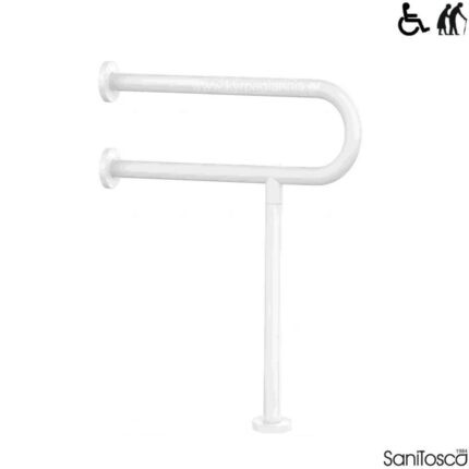 ΜΠΑΡΑ ΠΑΤΩΜΑΤΟΣ & ΚΑΘΕΤΗ λευκή 80x75 ΑΜΕΑ Sanitosco It (25EKBS1B)