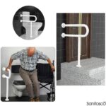 ΜΠΑΡΑ ΠΑΤΩΜΑΤΟΣ & ΚΑΘΕΤΗ λευκή 80x75 ΑΜΕΑ Sanitosco It (25EKBS1B)