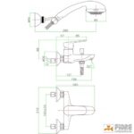 Μπαταρία Λουτρού Kevon Μαύρη της Fiore Ιταλίας (81BX8150)