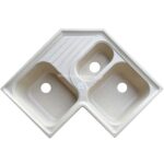 Νεροχύτης Κουζίνας 711 Γωνιακός Granite Golden 3πλός 81,5x81,5x50