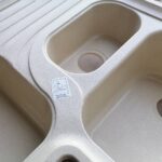 Νεροχύτης Κουζίνας 711 Γωνιακός Granite Golden 3πλός 81,5x81,5x50