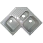 Νεροχύτης Κουζίνας 711 Γωνιακός Grey Golden 3πλός 81,5x81,5x50 Συνθετικός Γρανίτη