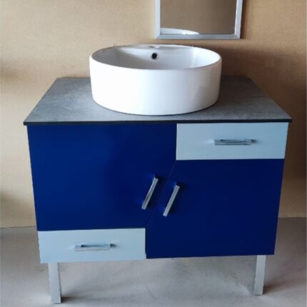 Έπιπλο Μπάνιου Μήλος 80 μπλε mdf