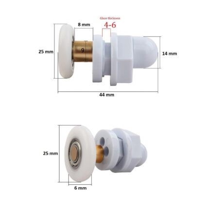 Ροδάκι Καμπίνας Μπάνιου 25mm HS088 Έκκεντρο