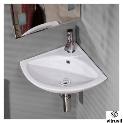 ΝΙΠΤΗΡΑΣ ΜΠΑΝΙΟΥ ΓΩΝΙΑΚΟΣ 37cmx37cm επιτοίχιος ΒΙΤΡΟΥΒΙΤ