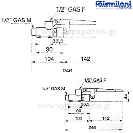 ΠΟΔΟΒΑΛΒΙΔΑ ΤΟΙΧΟΥ-ΠΑΤΩΜΑΤΟΣ (4050580000)
