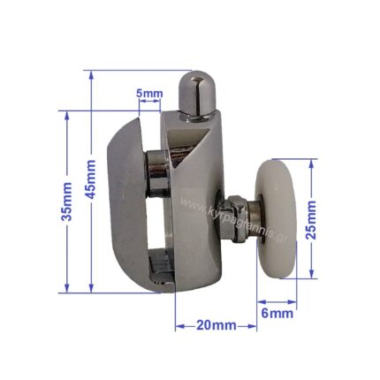 Ροδάκι Καμπίνας Μπάνιου 25mm A26 lower