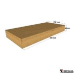 Πυρόπλακα 50x25x4 κίτρινη Τσεχίας