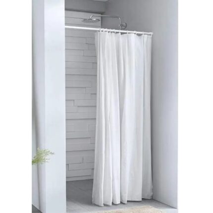 Βραχίονας Κουρτίνας Μπάνιου 120-220cm αλουμινίου λευκός