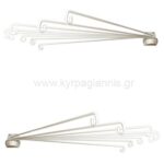 Βραχίονας Κουρτίνας Μπάνιου 80cm ακτινωτός