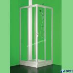 ΚΑΜΠΙΝΑ ΝΤΟΥΖΙΕΡΑΣ VELA 80x80x185 FORTE Κρυστάλλινη (Inox-Σαγρέ)
