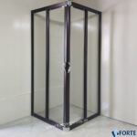 ΚΑΜΠΙΝΑ ΝΤΟΥΖΙΕΡΑΣ VELA 90x90x185 FORTE Κρυστάλλινη (Wenge-Διάφανο)