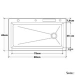 Νεροχύτης Κουζίνας Multi 80x45 (108045)