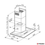 ΑΠΟΡΡΟΦΗΤΗΡΑΣ τζάκι CIELO 60cm PREMIUM PYRAMIS τοίχου