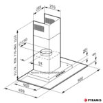 ΑΠΟΡΡΟΦΗΤΗΡΑΣ τζάκι CIELO 90cm PREMIUM PYRAMIS τοίχου