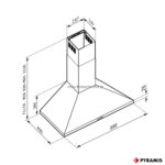 ΑΠΟΡΡΟΦΗΤΗΡΑΣ ΚΑΜΙΝΑΔΑ ΤΕΤΡΑΓΩΝΗ PLUS 90cm pyramis