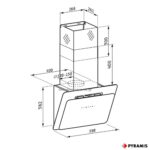 ΑΠΟΡΡΟΦΗΤΗΡΑΣ ΚΑΜΙΝΑΔΑ VETRIO grey 60cm τοίχου PYRAMIS