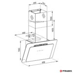 ΑΠΟΡΡΟΦΗΤΗΡΑΣ ΚΑΜΙΝΑΔΑ VETRIO grey 90cm τοίχου PYRAMIS