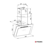ΑΠΟΡΡΟΦΗΤΗΡΑΣ VETRIO white 90cm τοίχου PYRAMIS