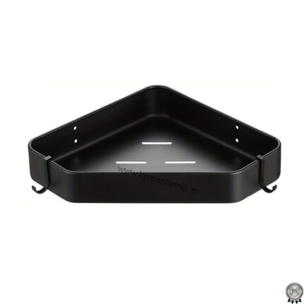 ΣΠΟΓΓΟΘΗΚΗ ΜΠΑΝΙΟΥ μονή ΓΩΝΙΑΚΗ CORNER black stainless steel