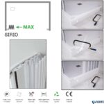 Καμπίνα Μπανιέρας Sirio Vasca 140x150 Ακρυλική Φυσούνα Ευθύγραμμης Μπανιέρας με τοποθέτηση από τοίχο σε τοίχο