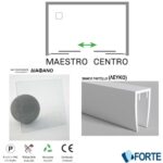 Καμπίνα Μπανιέρας Maestro Centro 170x150 Κρυστάλλινη Λευκή Διάφανη