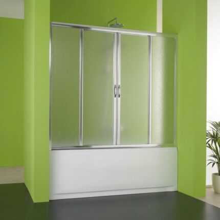 Καμπίνα Μπανιέρας Maestro Centro 230x150 Κρυστάλλινη Inox Σαγρέ