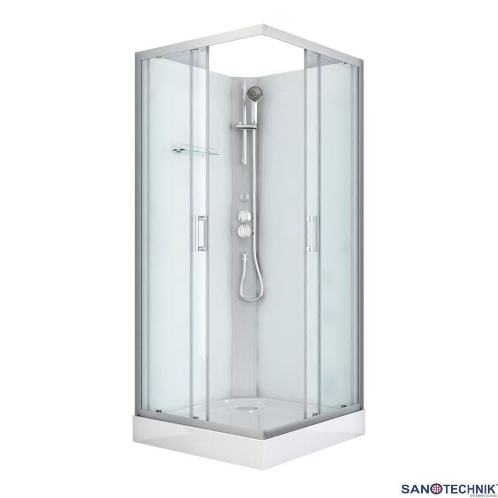 kampnt80x80x180 inox diafani sanotechnik krystallini 6 05 060 1.jpg Καμπίνα Ντουζ Sanotechnik 80x80x180 Κρυστάλλινη Ιnox Διάφανη