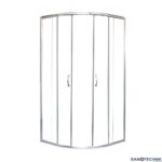 Καμπίνα Ντουζ Sanotechnik 90x90x180 Κρυστάλλινη Ιnox Διάφανη