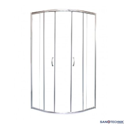 Καμπίνα Ντουζ Sanotechnik 90x90x180 Κρυστάλλινη Ιnox Διάφανη
