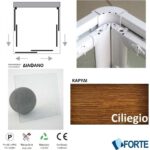 Καμπίνα Ντουζ Maglio 80x80x80x185 Κρυστάλλινη Καρυδί Διάφανη