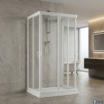 Καμπίνα Ντουζ Maglio 80x80x80x185 Κρυστάλλινη Λευκή Διάφανη