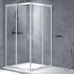 Καμπίνα Ντουζ Sigma 70x70x185 Κρυστάλλινη Λευκή Διάφανη