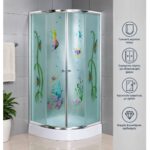 Καμπίνα Ντουζ Susana 1 80x80x185 Κρυστάλλινη Ιnox για γωνιακή ντουζιέρα