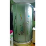 Καμπίνα Ντουζ Susana 1 80x80x185 Κρυστάλλινη Ιnox για γωνιακή ντουζιέρα
