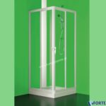 Καμπίνα Ντουζ Vela 90x90x185 Κρυστάλλινη Inox Διάφανη
