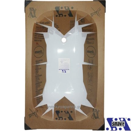 ΜΠΑΝΙΕΡΑ ΧΑΛΥΒΔΙΝΗ 105x65 ίσια SMAVIT