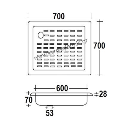 ΝΤΟΥΖΙΕΡΑ 70x70 ΤΕΤΡΑΓΩΝΗ SMAVIT