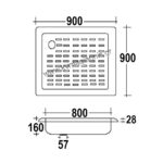 ΝΤΟΥΖΙΕΡΑ 90x90 ΤΕΤΡΑΓΩΝΗ