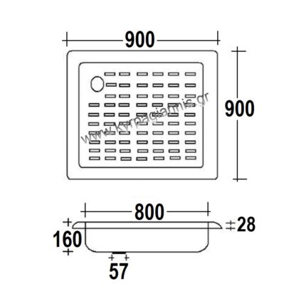 ΝΤΟΥΖΙΕΡΑ 90x90 ΤΕΤΡΑΓΩΝΗ
