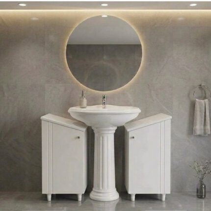 Στηλάκι Μπάνιου Λοξό 70/60x30x30 Δεξί ράφι MDF
