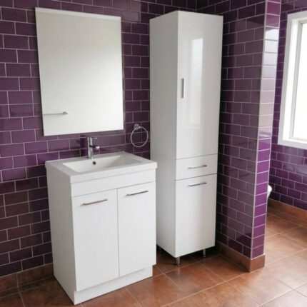 Στήλη Μπάνιου με καλάθι MDF 34x35x185 (πόμολο αριστερό)