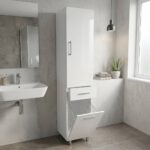 Στήλη Μπάνιου με καλάθι MDF 34x35x185 (πόμολο αριστερό)