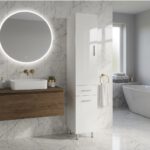 Στήλη Μπάνιου με καλάθι MDF 34x35x185 (πόμολο δεξί)
