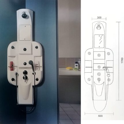 Στήλη Ντουζ με Υδρομασάζ MY-6170 γωνίας